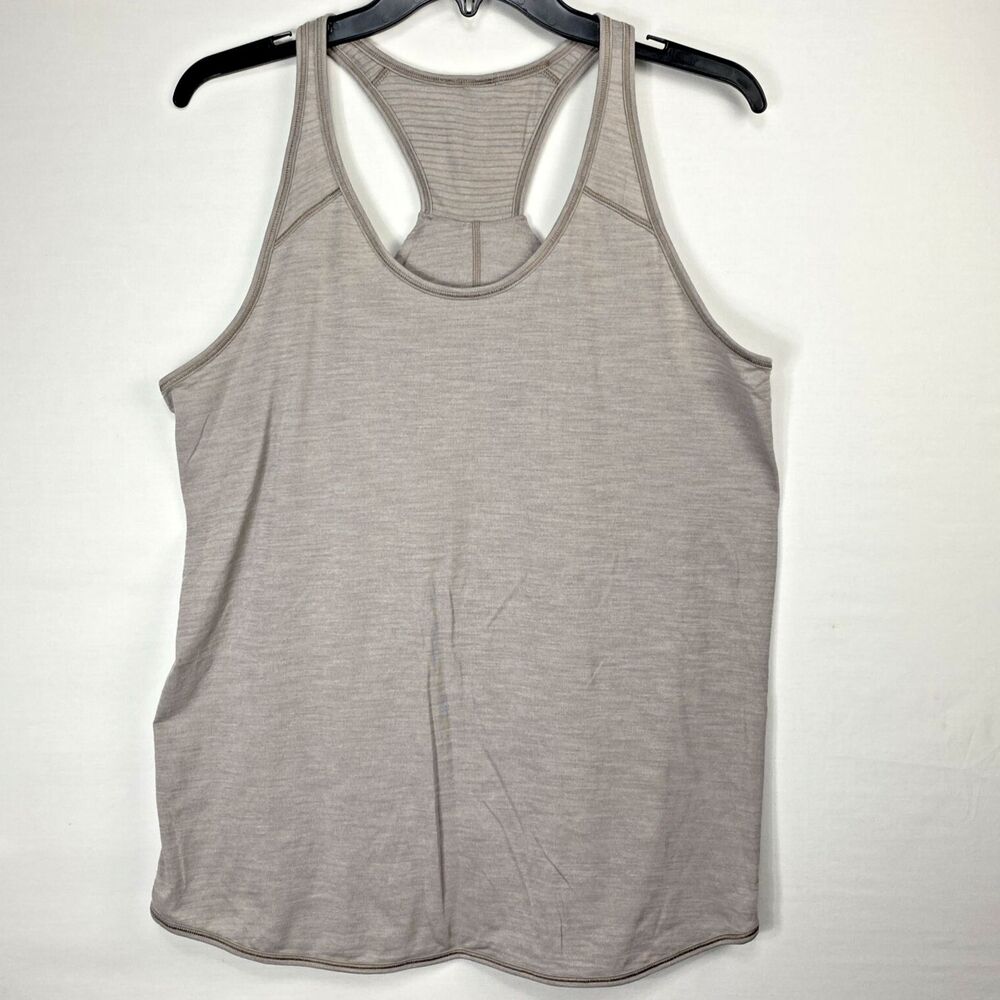 Lululemon Essential Tank Loose Flow Heather Brown Tan Size Large No Size Dot